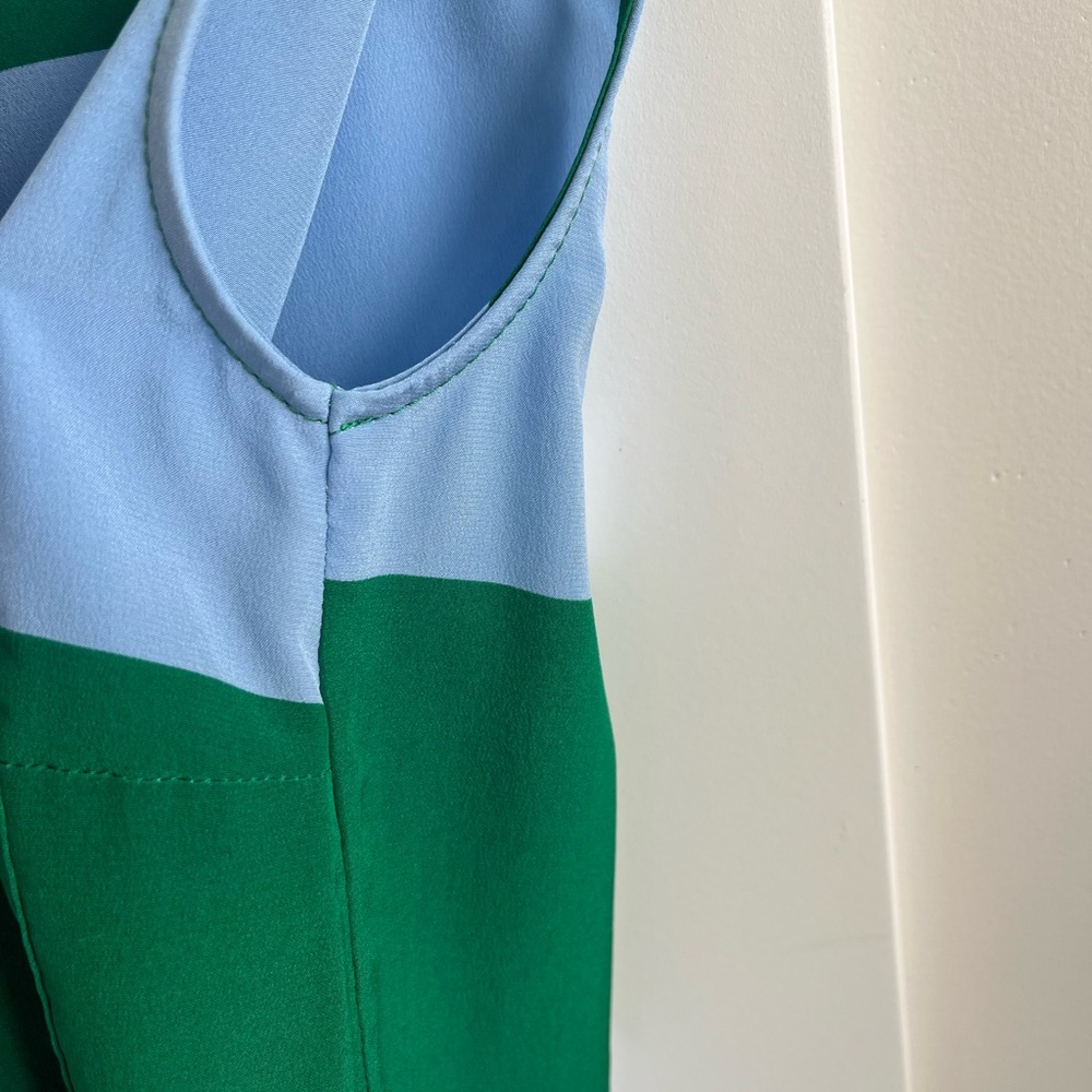 Stella McCartney Green and baby blue Sleeveless button down top size 34 - Picture 5 of 8